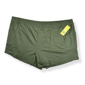 All In Motion Mid-Rise Green Knit shorts 4X